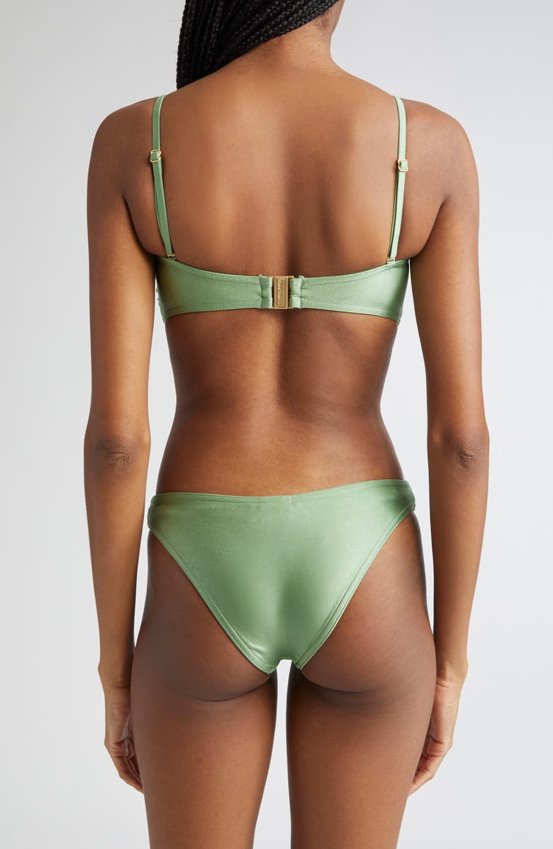 Zimmermann Rhiannon Knot Hardware Bandeau Two-Piece Swimsuit, Alternate, color, Sage