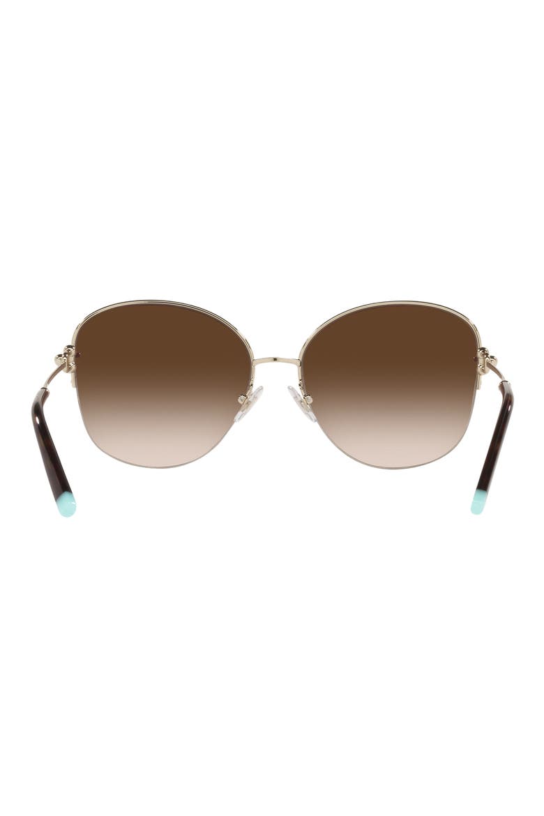 58mm Gradient Pillow Sunglasses, Alternate, color, PALE GOLD