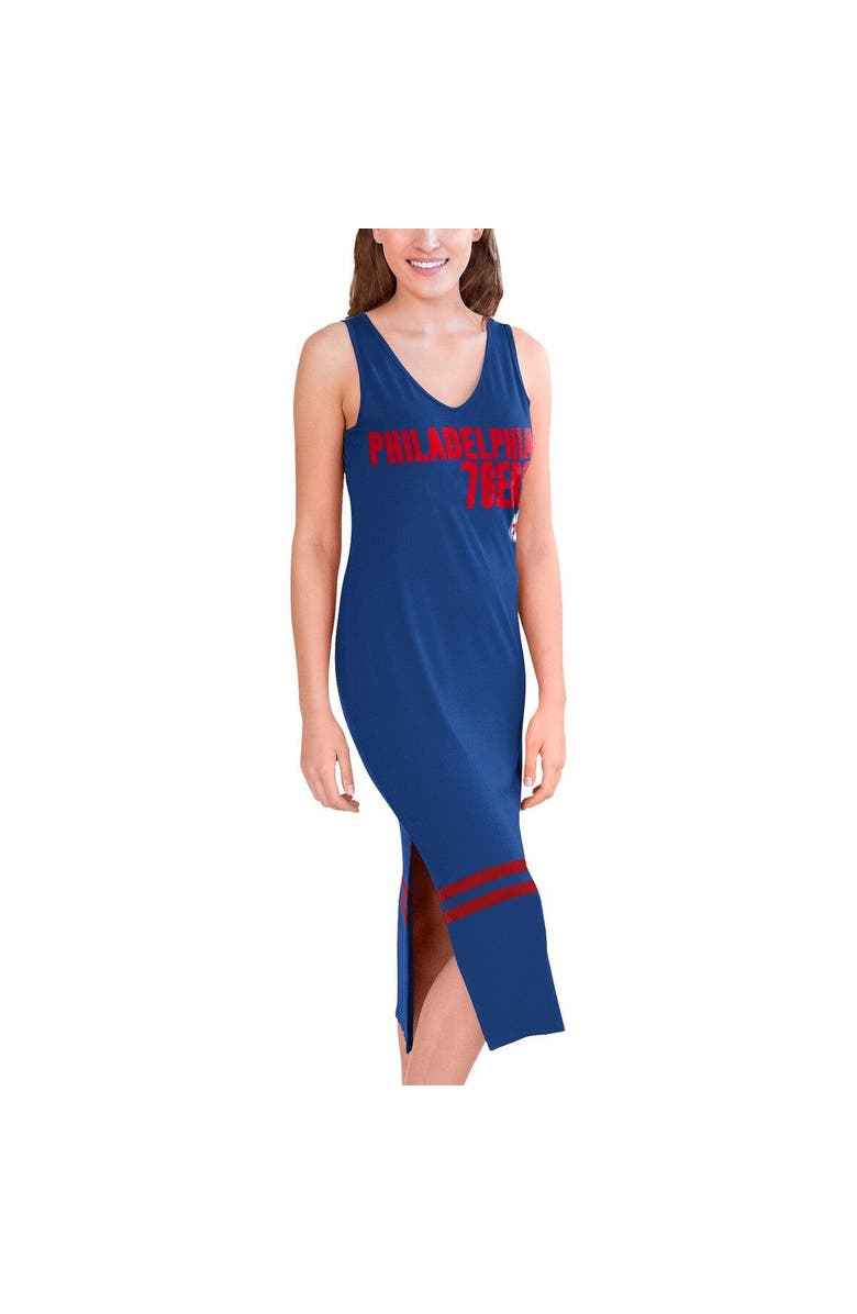 G-III 4HER BY CARL BANKS Women's G-III 4Her by Carl Banks Royal Philadelphia 76ers Opening Day Maxi Dress, Main, color,