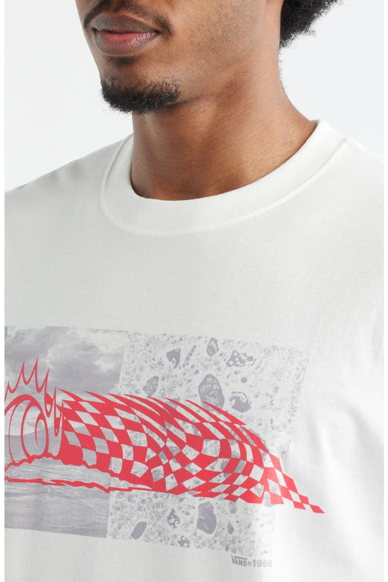 Wave Check Cotton Graphic T-Shirt, Alternate, color, WHITE