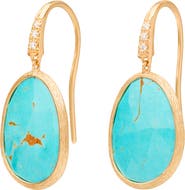 Marco Bicego Lunaria Charoite & Diamond Drop Earrings