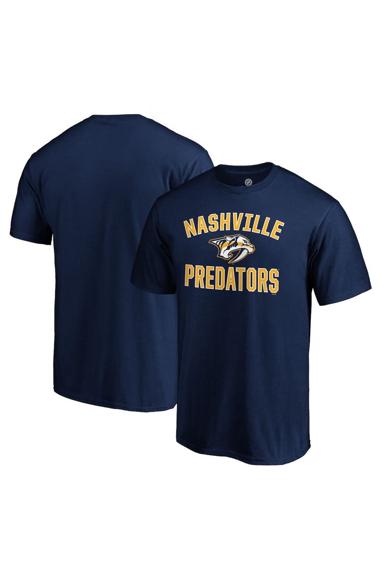 Men's Fanatics Branded Navy Nashville Predators Team Victory Arch T-Shirt, Main, color, NAVY