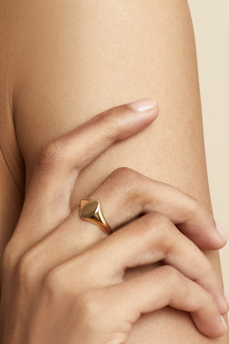14K Yellow Gold Florence Oval Signet Ring, Alternate, color, Yellow Gold