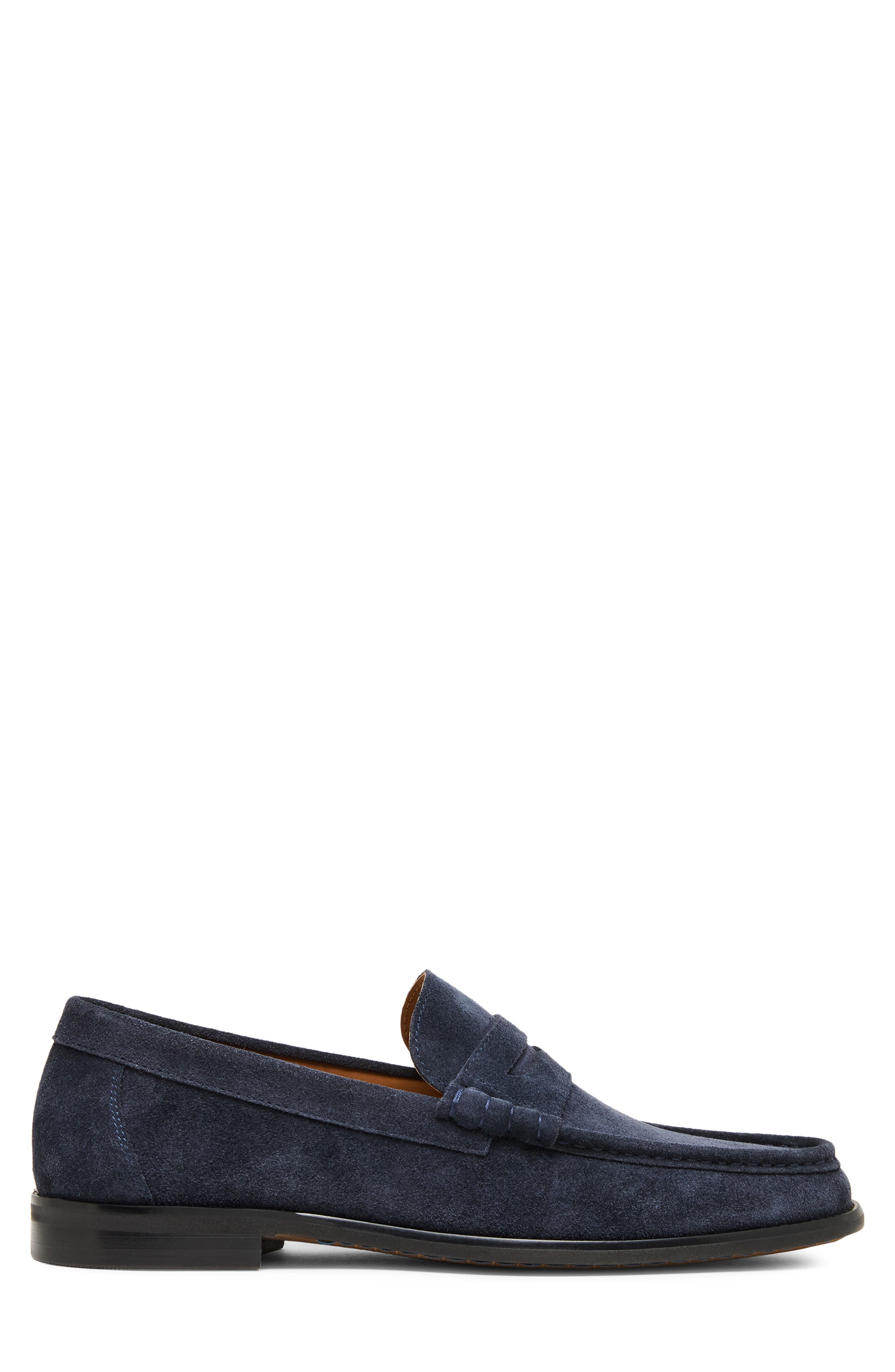 Hettick Penny Loafer, Alternate, color, NAVY SUEDE