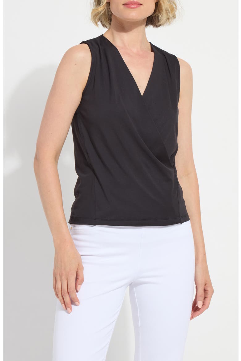 Inaya Double Crossover Top, Main, color, BLACK