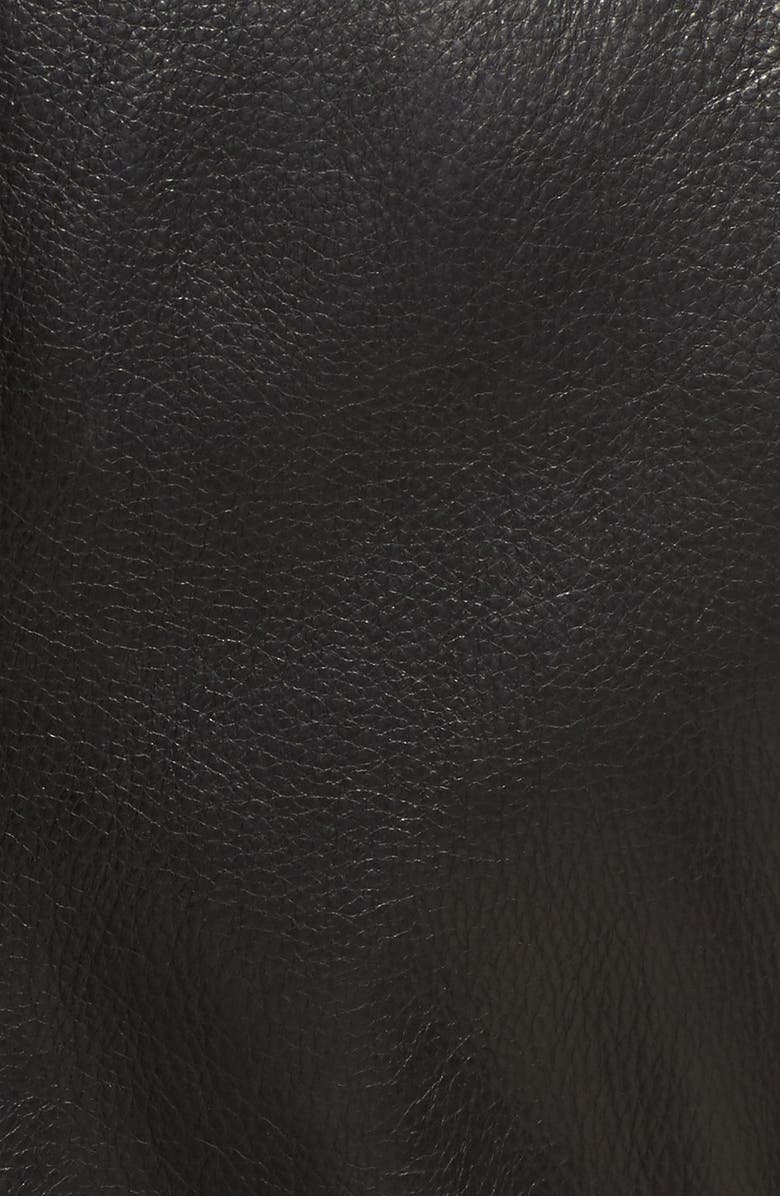 Schott NYC Lightweight Leather Jacket, Alternate, color, Black