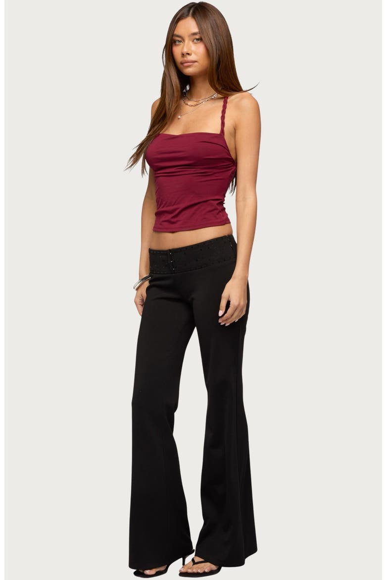 Cailinne Braided Twist Top, Alternate, color, BURGUNDY