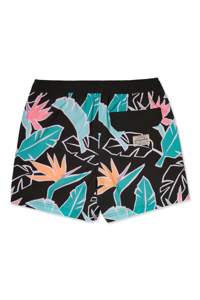 Sweet Leaf Party Starter 5-Inch Swim Trunks, Alternate, color, BLACK