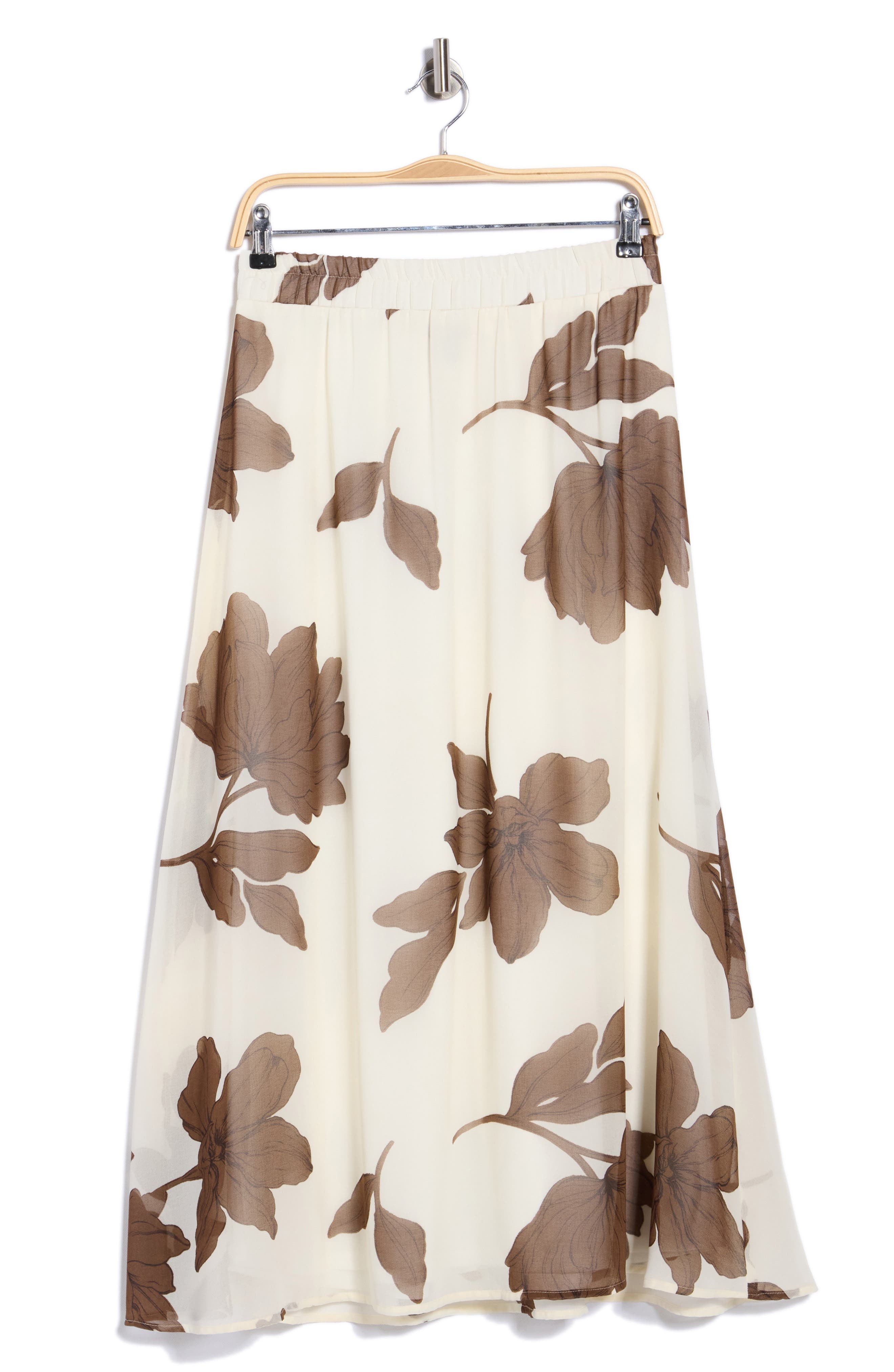 Halogen ® Floral Print Maxi Skirt In Cafe