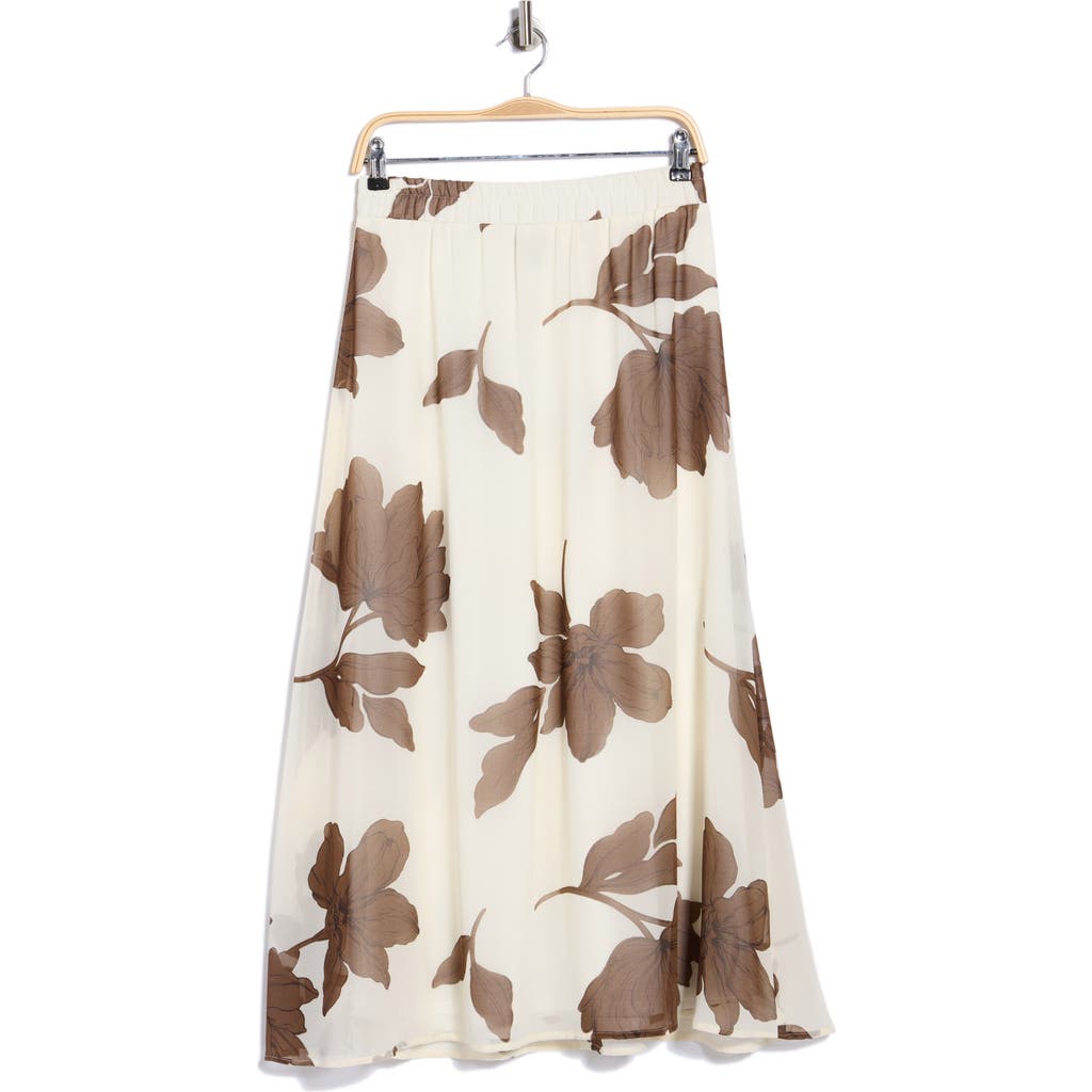 Halogen ® Floral Print Maxi Skirt In Cafe