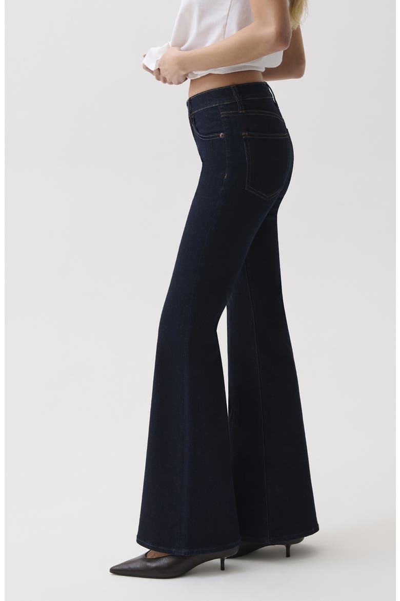 Kinsley High Waist Petite Flare Jeans, Alternate, color, NIGHT FLIGHT