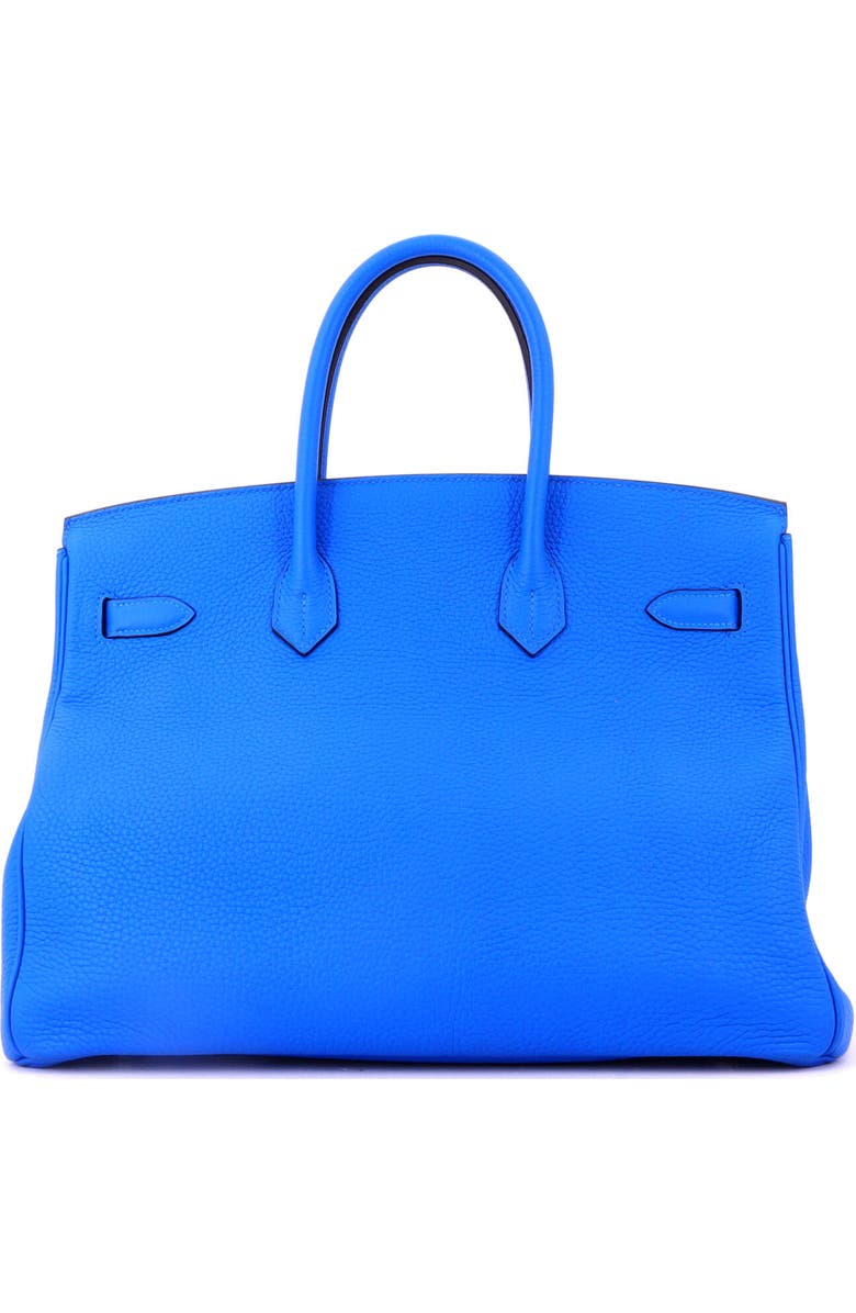 Pre-Owned Hermes Birkin Handbag Bicolor Clemence with Palladium Hardware 35, Alternate, color, Bleu Hydra/Rose Tyrien