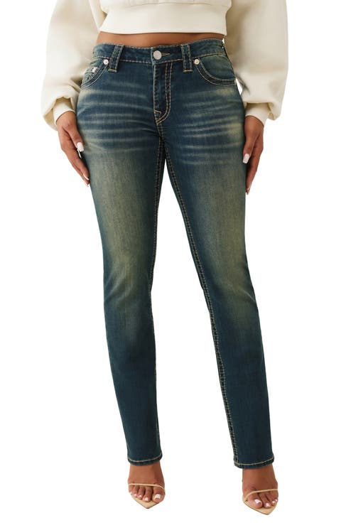 Billie Big T Mid Rise Straight Leg Jeans (Pine Blossom)