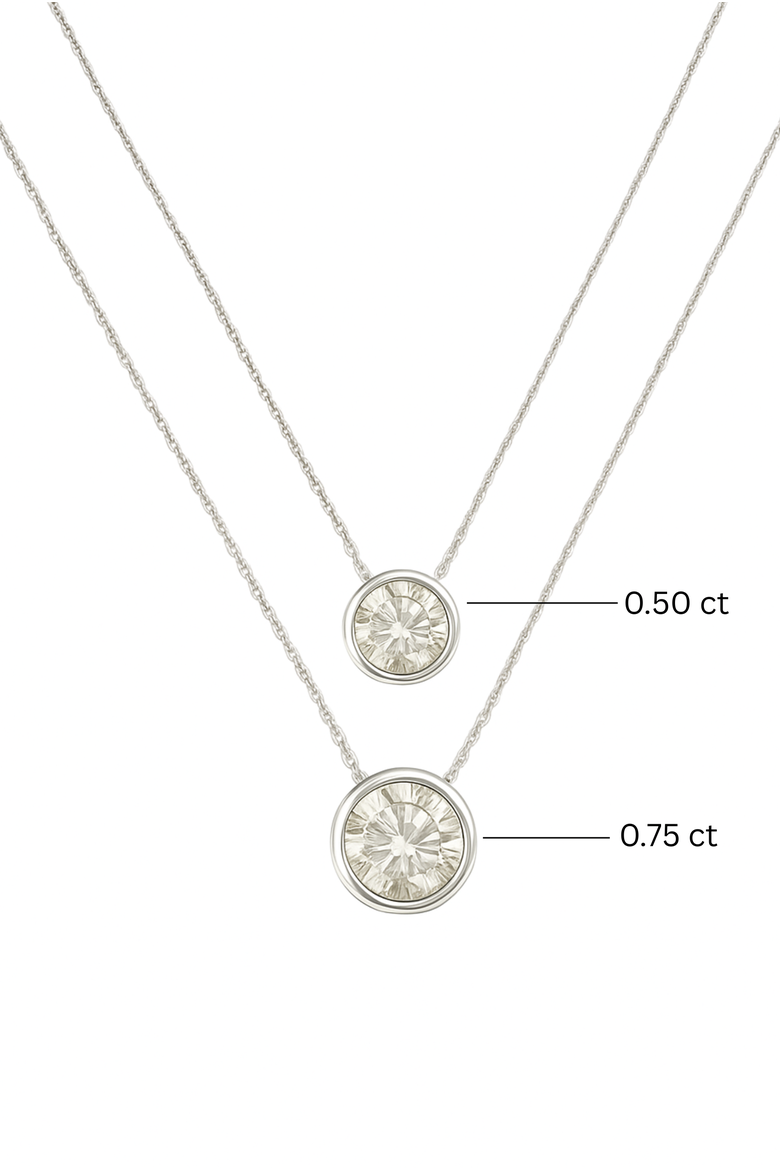 Carlyle 14K White Gold Round Lab Grown Diamond Pendant - 0.50 Ctw, Alternate, color, 14K White Gold