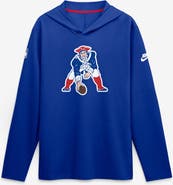 Nike Men's Nike Royal New England Patriots Sideline Alternate Lightweight Long Sleeve Hooded Dri-FIT T-Shirt