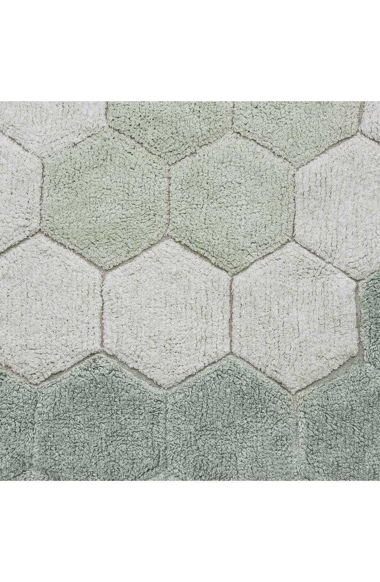 Lorena Canals Washable Rug Round Honeycomb, Alternate, color, Blue Sage, Ivory, Light Blue