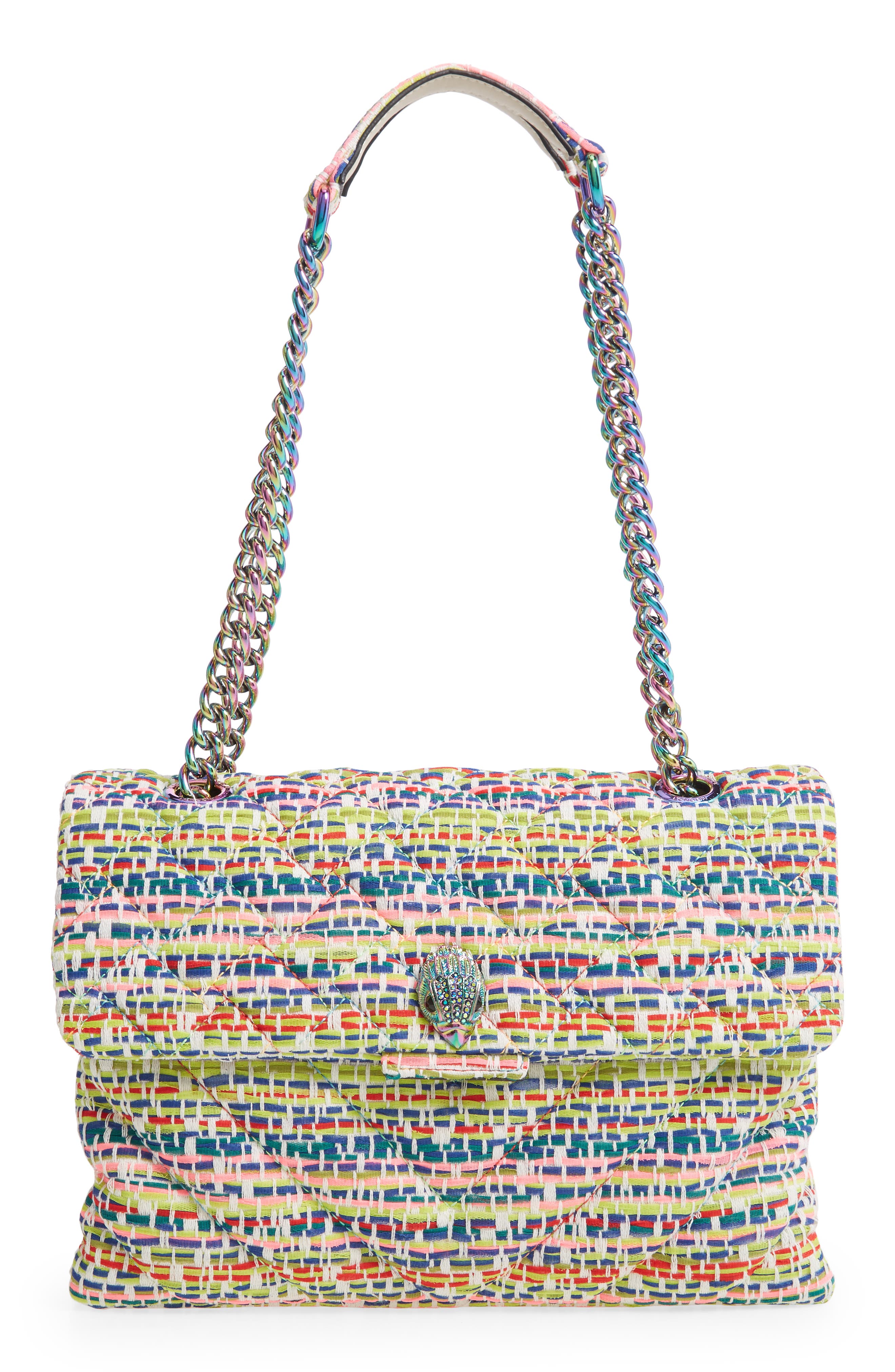 Kurt Geiger London Large Kensington Tweed Shoulder Bag, Main, color, 