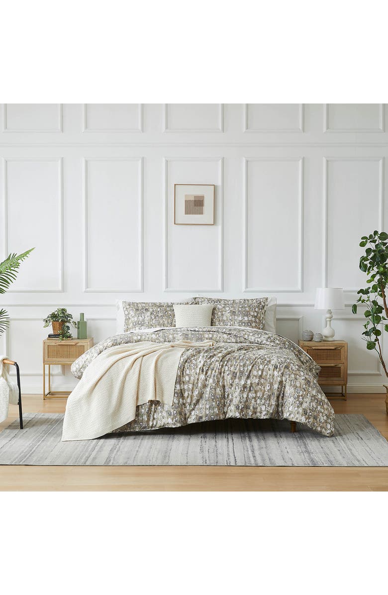 SOUTHSHORE FINE LINENS Rhythm Comforter & Sham Set, Alternate, color, Taupe