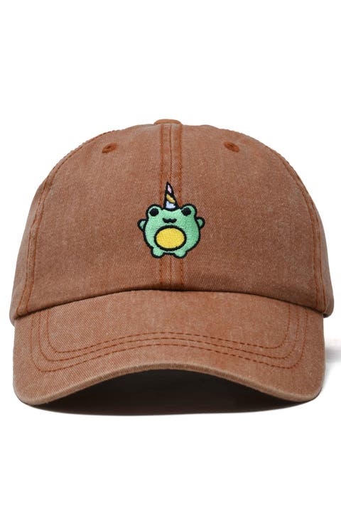 Froggy Unicorn Embroidered Cap