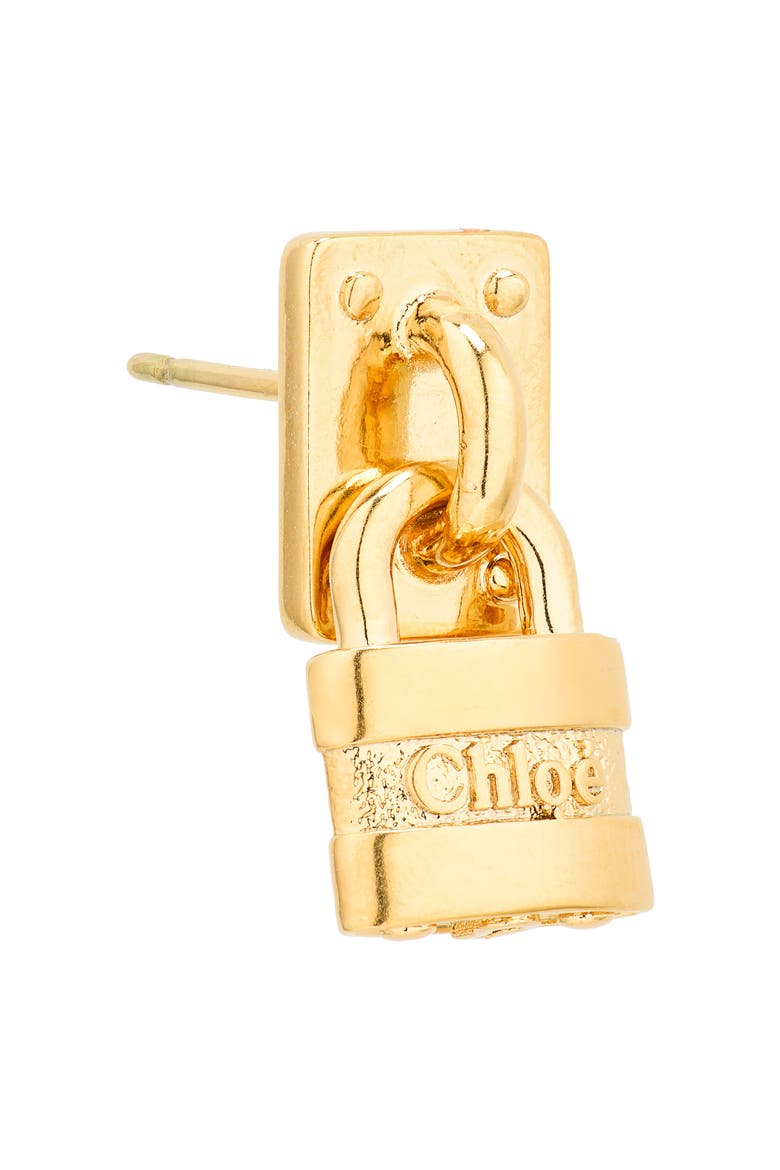 The Chloé Mini Paddington Drop Earrings, Alternate, color, VINTAGE GOLD