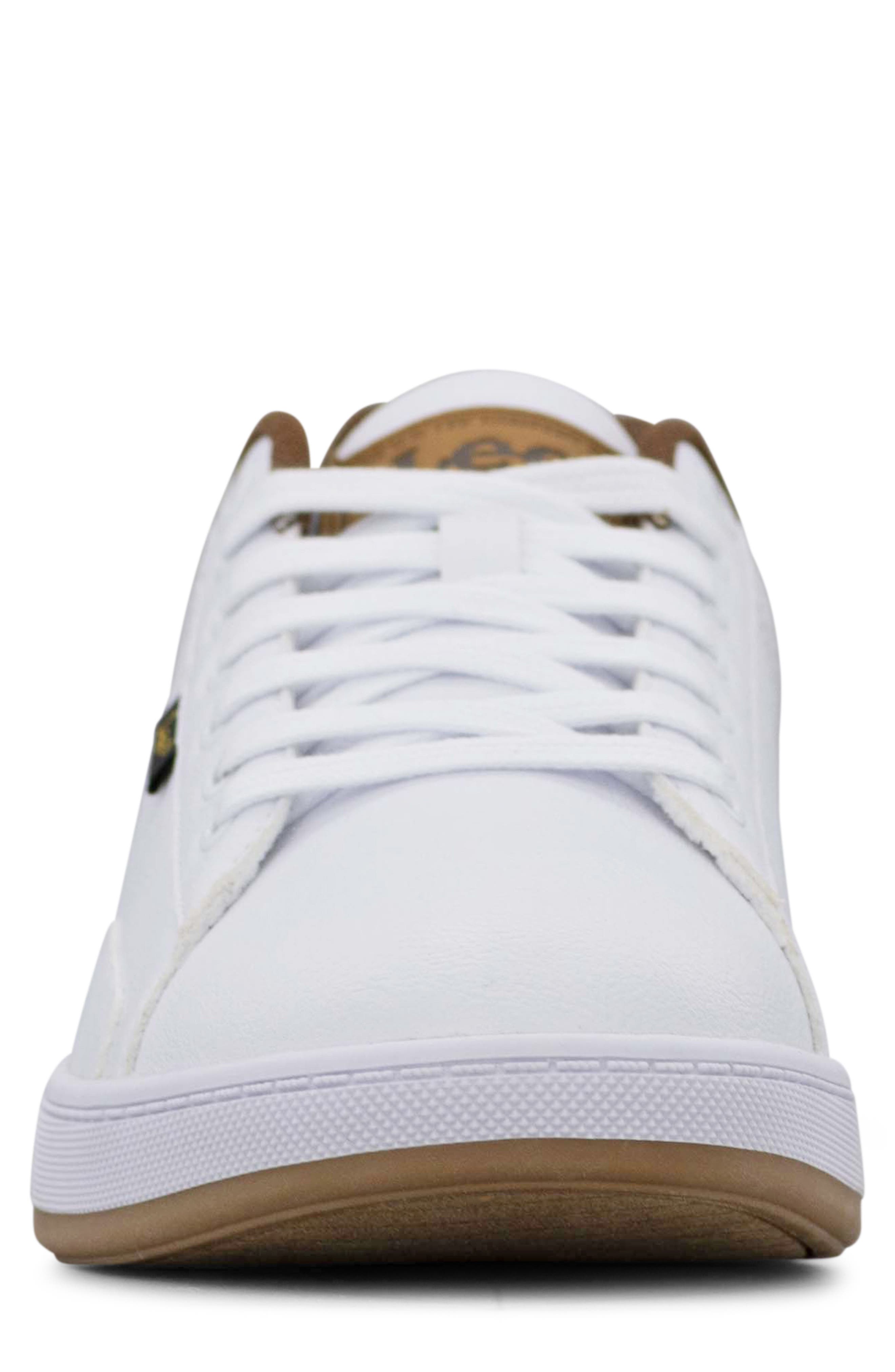 Dante Faux Leather Sneaker, Alternate, color, WHITE/ BRITISH TAN