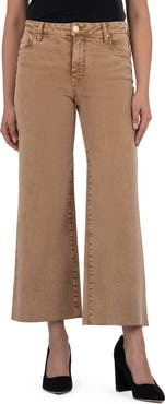 KUT from the Kloth Meg Raw Hem High Waist Wide Leg Jeans