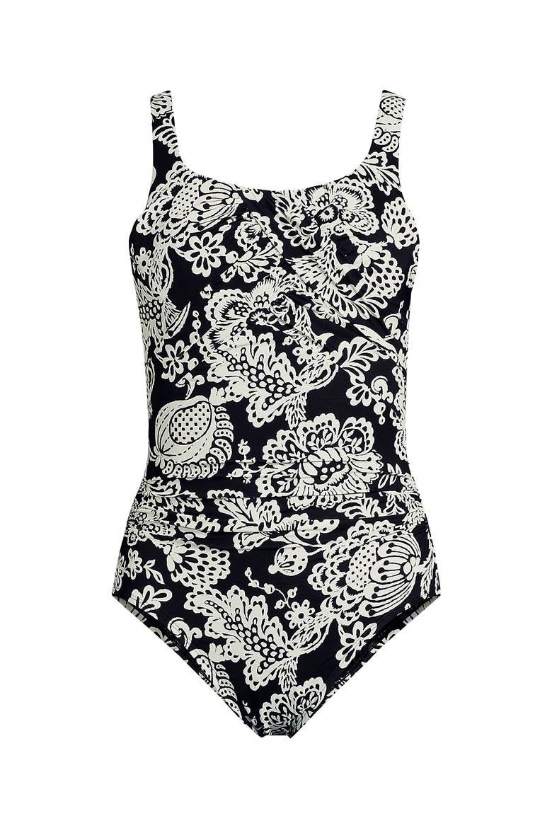 DDD-Cup New SlenderSuit Carmela Underwire One Piece Swimsuit, Alternate, color, Floral Medley/Black