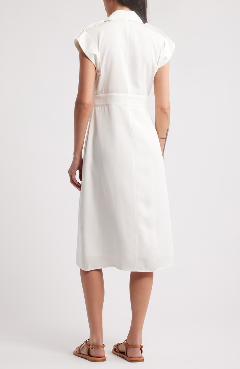 ZOE AND CLAIRE Short Sleeve Shirtdress, Alternate, color, White