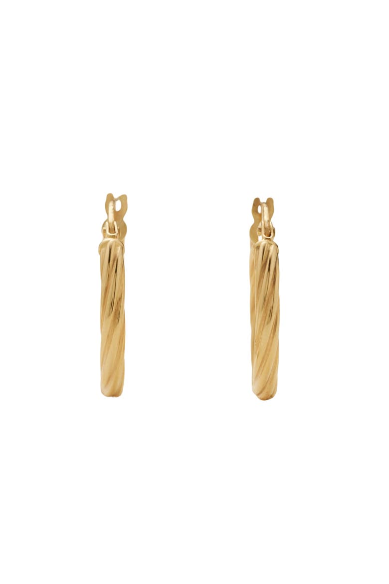 14k Twisted Hoop Earrings, Alternate, color, 14k Solid Gold