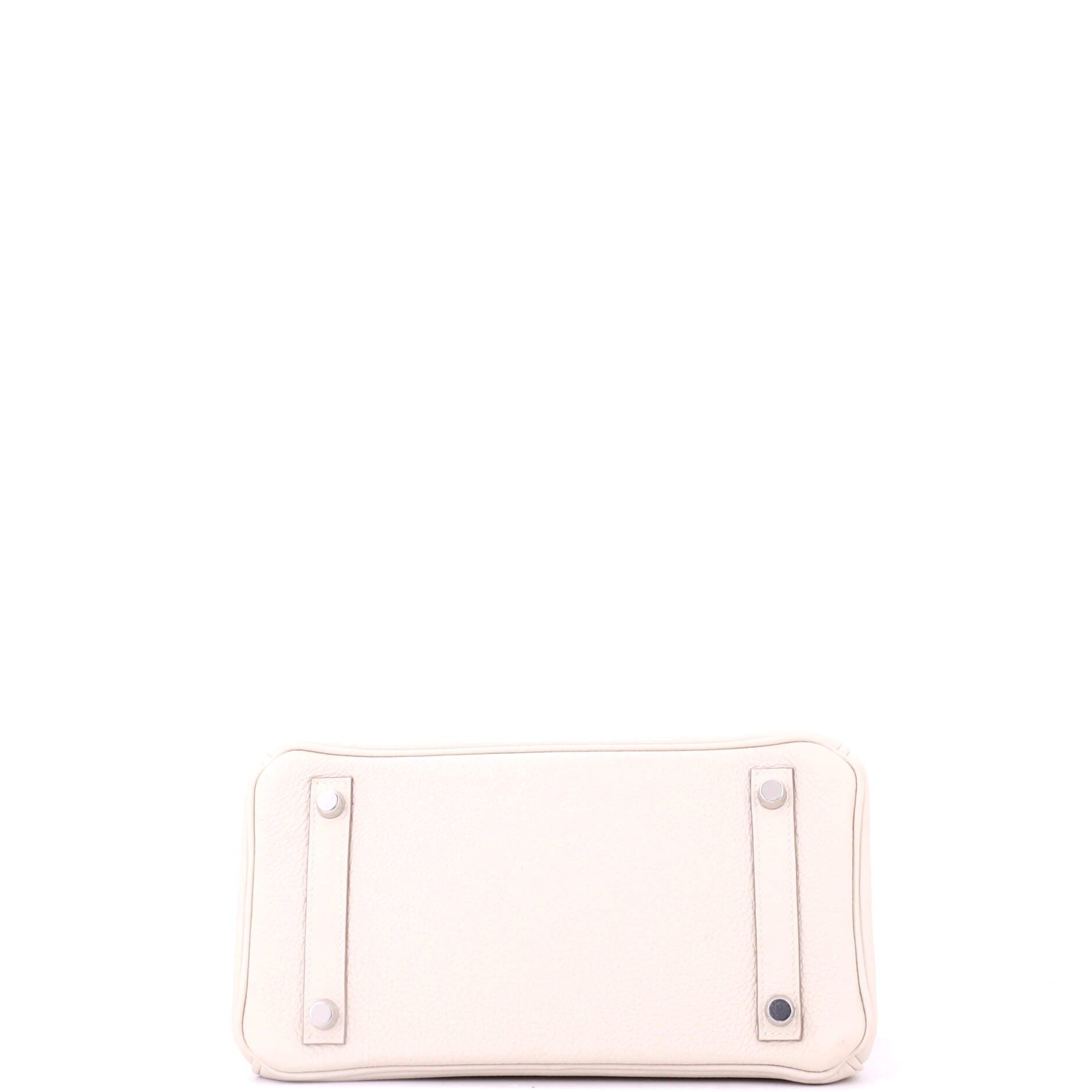 Pre-Owned Hermes Birkin Handbag Light Togo with Palladium Hardware 25, Alternate, color, Craie