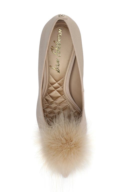 Sam Edelman Hazel Feather Embellished Pump In Neutral