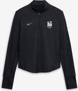 Nike Women's Nike Black LA28 Summer Olympics Script Swift Dri-FIT Half-Zip Pullover