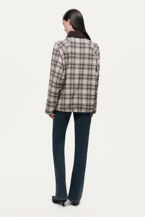 Nocturne Checked Contrast Collar Jacket In Multi