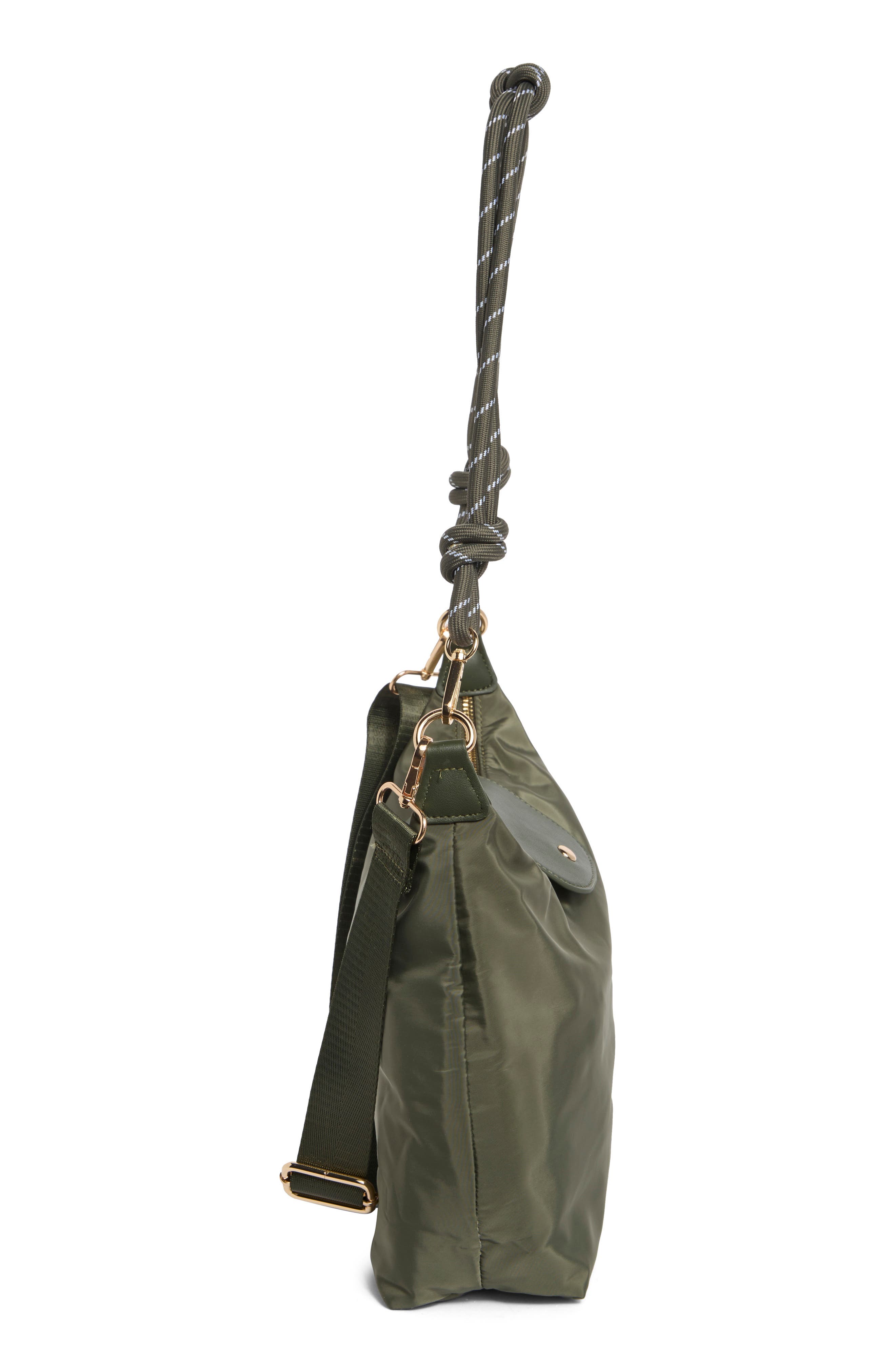 Nylon Flap Crossbody Bag, Alternate, color, WINTER SAGE