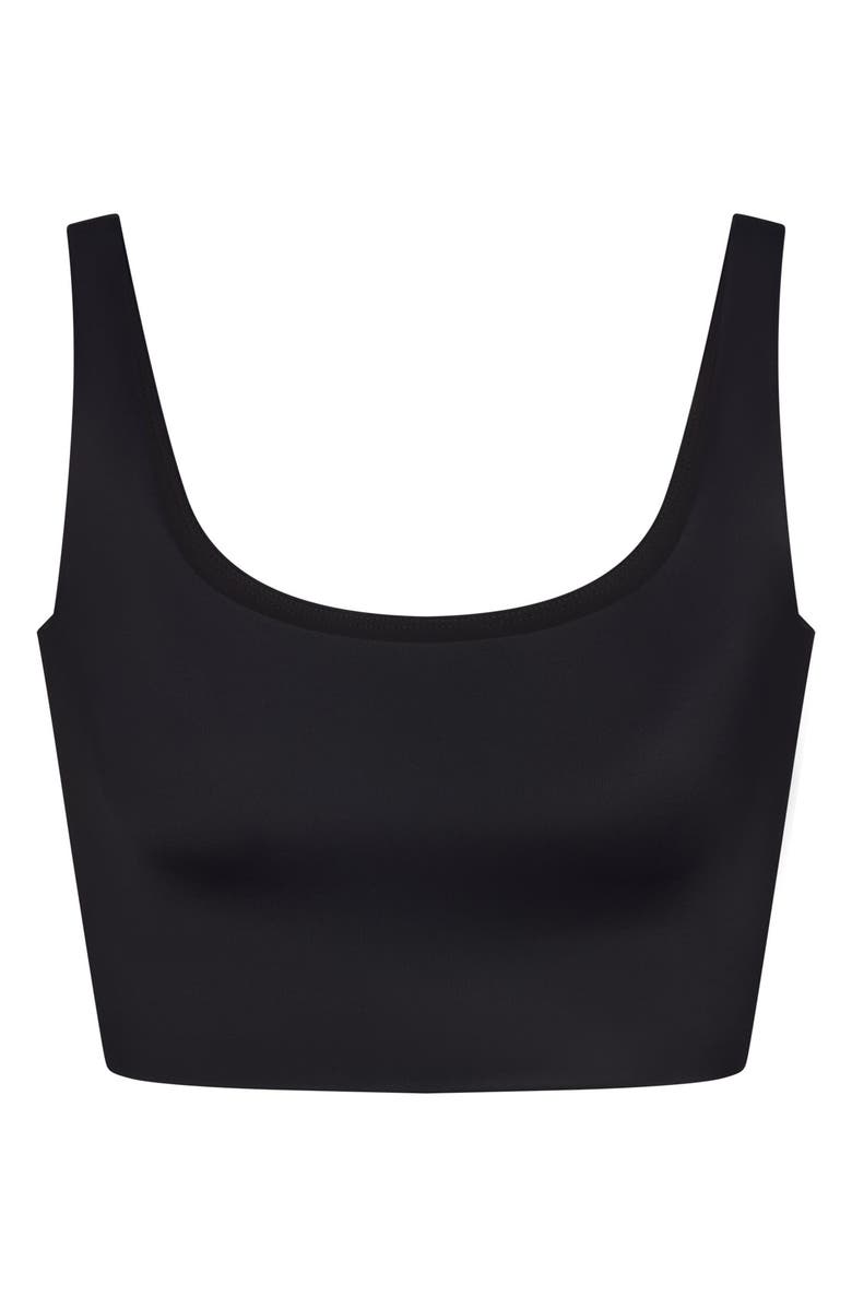 NikeSKIMS Shine Scoop Neck Bra, Alternate, color, Obsidian