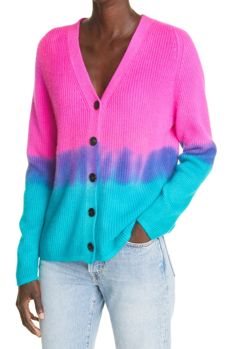The Elder Statesman Rib Cashmere Cardigan, Alternate, color,