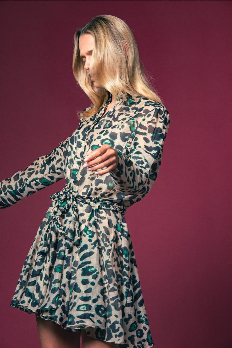 The Jenica Dress, Alternate, color, Green Leopard