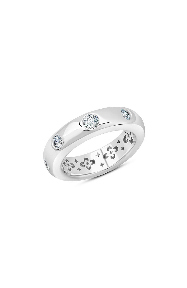 Crislu Flush Set Spaced Cubic Zirconia Eternity Ring, Main, color, 