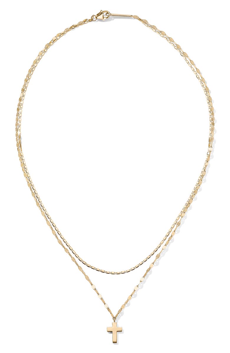 LANA 14K Gold Disc Layer Necklace, Main, color, Yellow Gold
