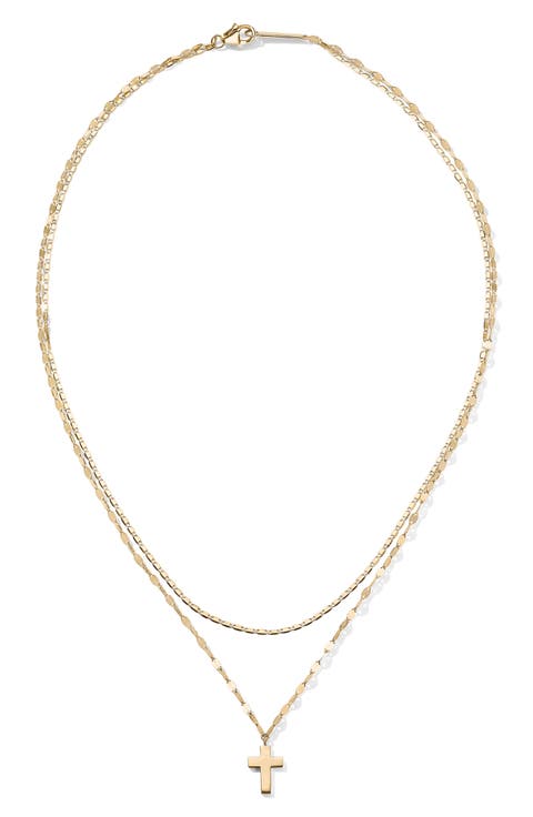 14K Gold Disc Layer Necklace