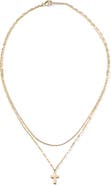 LANA 14K Gold Disc Layer Necklace