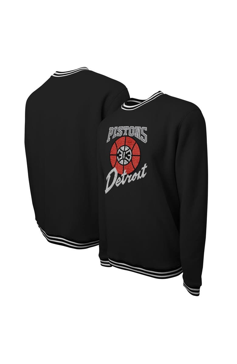 Stadium Essentials Unisex Stadium Essentials Black Detroit Pistons 2023/24 City Edition Club Level Pullover Sweatshirt, Main, color, 