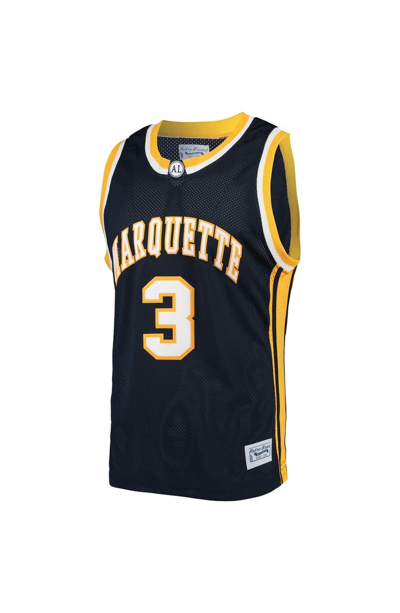 Retro Brand Men's Original Retro Brand Dwyane Wade Navy Marquette Golden Eagles Alumni Basketball Jersey, Alternate, color, 