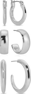 Ettika Set of 3 Hoop Earrings