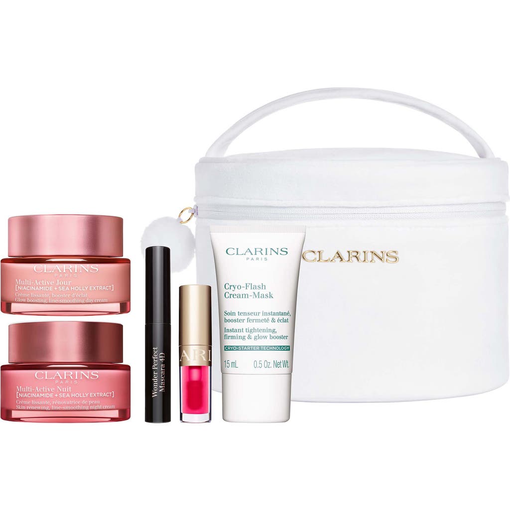 Clarins Multi-active Luxury Set $169 Value In Transparent