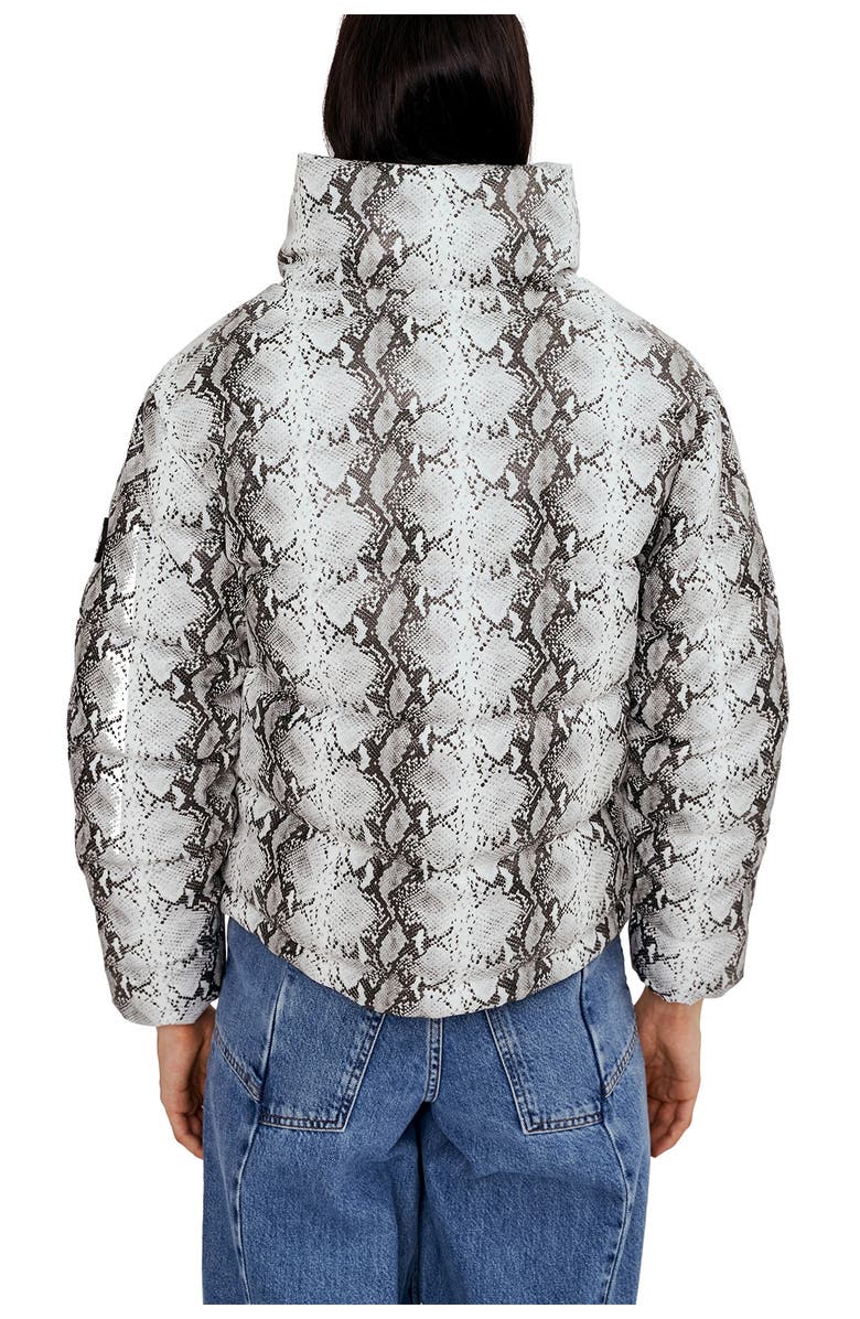Noize Jozy Snake Print Midweight Jacket, Alternate, color, White Python
