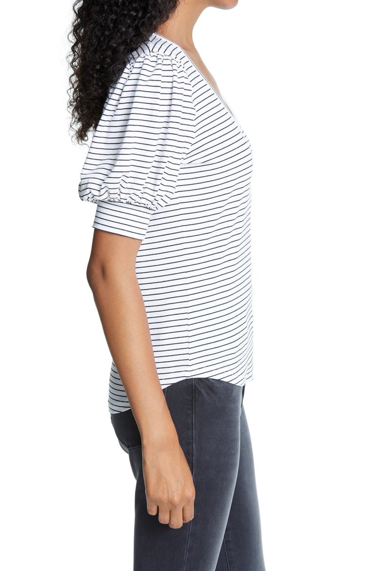 Puff Sleeve T-Shirt, Alternate, color, BLANC MULTI
