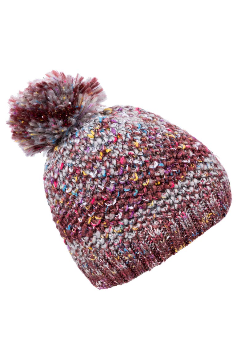 Zabella Knitted Beanie, Alternate, color, Dark Cherry