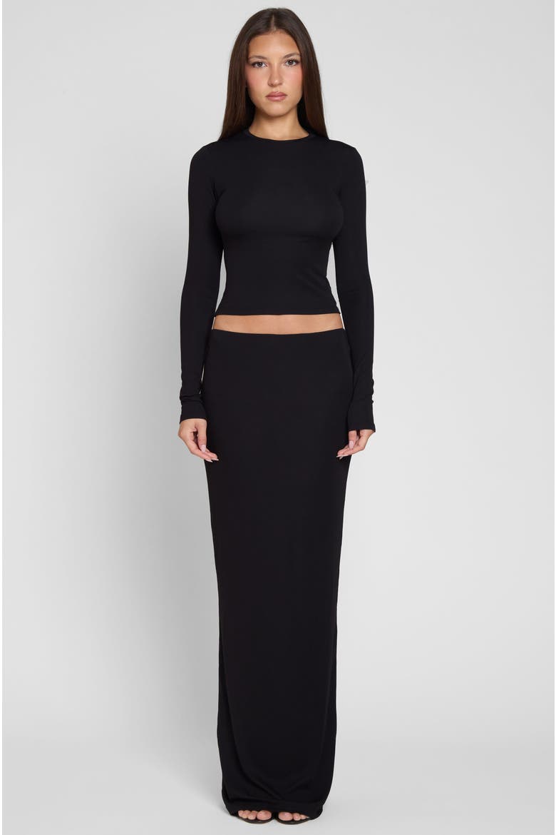 Everyday Jersey Long Sleeve Top, Alternate, color, Black