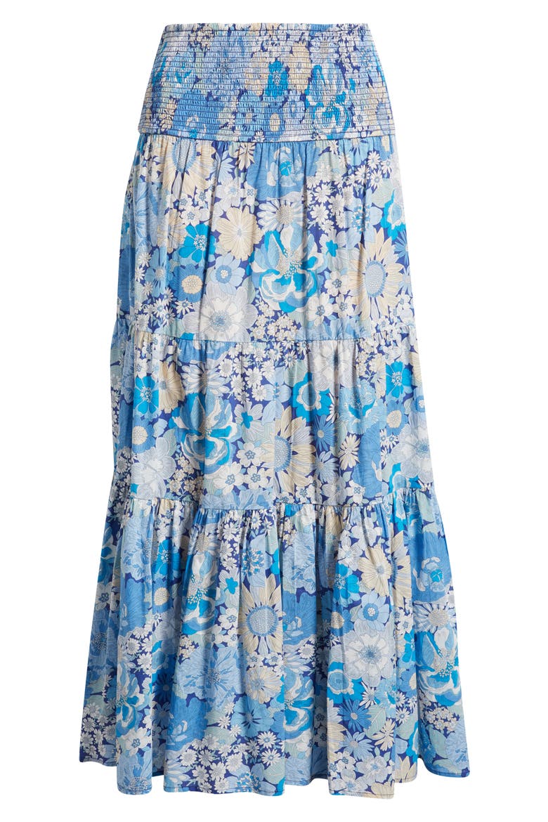 Izzy Print Smocked Waist Maxi Skirt, Alternate, color, SUMMERS IN THE SUN